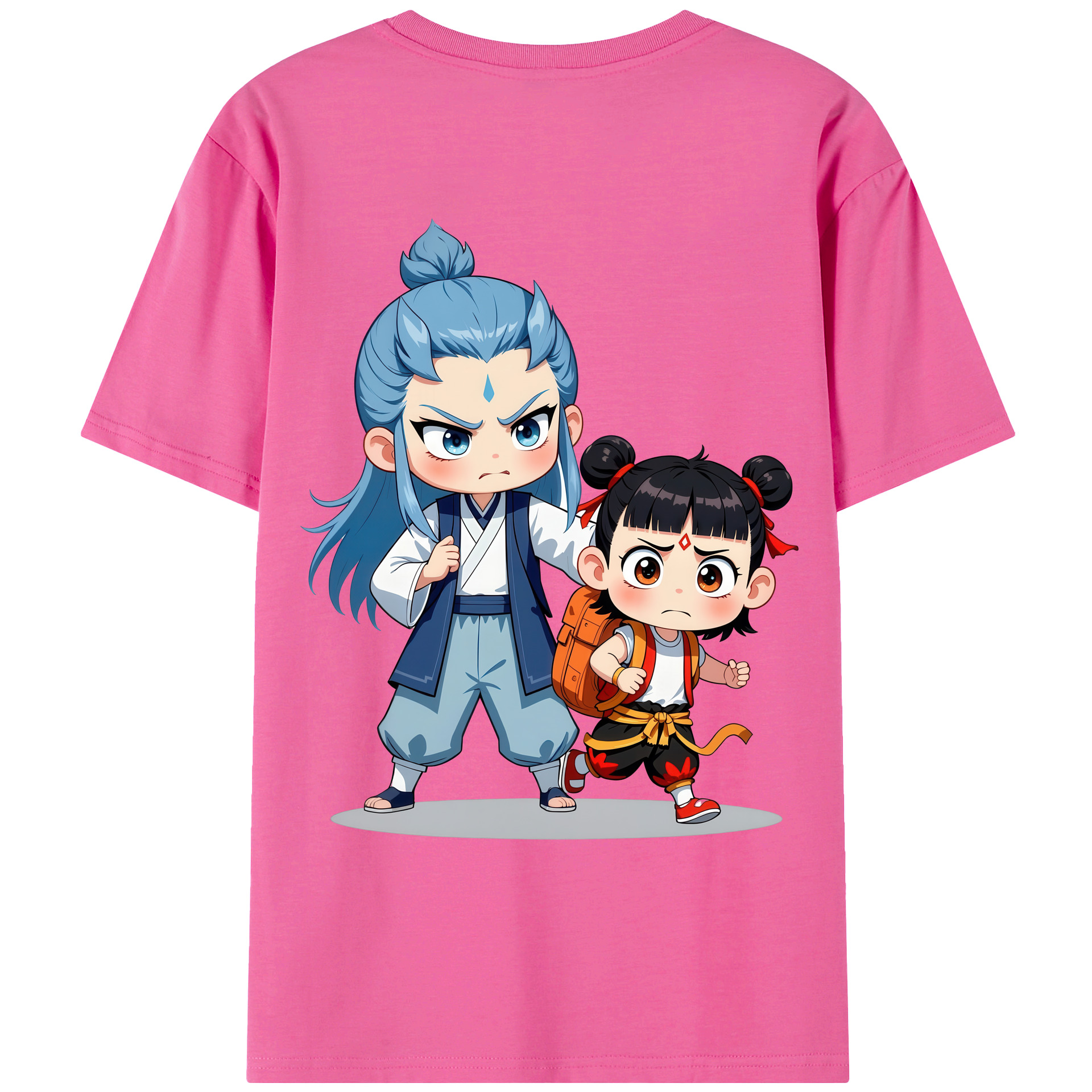（画像用） Ne Zha 2 ナタ 魔童の大暴れ レディース半袖Tシャツ(バックプリント)